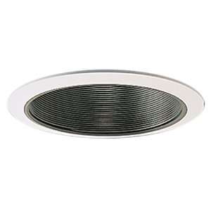   NS 41   4 in.   Stepped Black Baffle with White Ring: Home Improvement