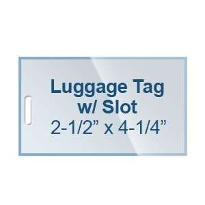  Luggage Tag w/ Slot Laminating Pouches   2 1/2 x 4 1/4 