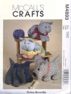   , #4893, to make four fabric pets with button eyes It is ©2005