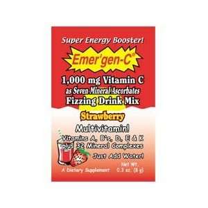 Emergen C Multi Vitamin Fizzy Drink Mix, 1000 mg, Strawberry, 0.3 
