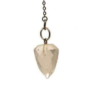  Quartz Pendulum 06 Faceted Clear Stone Crystal Healing 