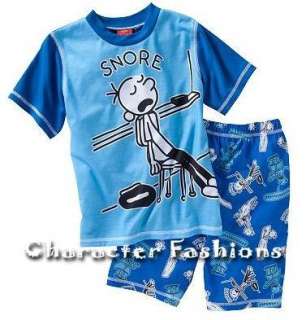 Diary of a Wimpy Kid Pajamas pjs Size 6 8 10 Shirt Shorts SNORE  