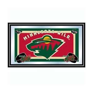  NHL Minnesota Wild Framed Team Mirror Logo: Sports 