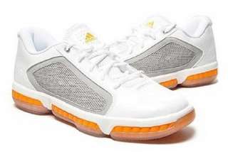 ADIDAS Mens Alive LT Low Basketball Sneakers White/Grey/Orange  