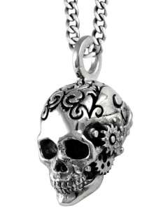   Studio VICTORIAN gear skull pendant 22 chain silver K10 5847  