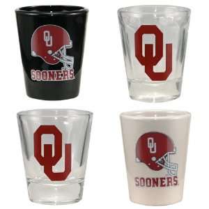  Oklahoma Sooners 4 Pack Shot Glass Set
