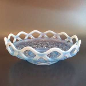   SUGAR CANE Blue Opalescent Nappy Bowl:  Kitchen & Dining