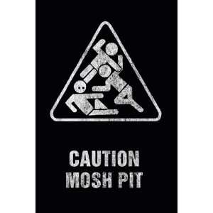   Rock Posters Caution   Mosh Pit   35.7x23.8 inches