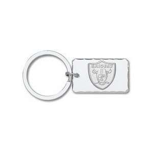   Sterling Silver Shield on Nickel Plated Key Chain