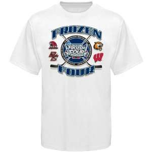  NCAA Mens Hockey 2010 Frozen Four White Group Logos T 