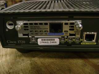Cisco 1700 Series Router w/ 56k/64k DSU/CSU card 1720  