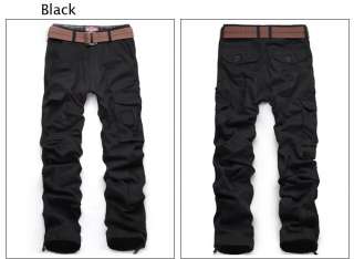 FREE SHIPPING NEW Mens stright bottom cargo pants trousers pocket SZ 