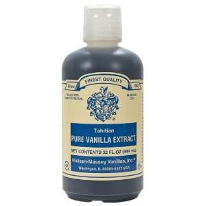 Tahitian Pure Vanilla Extract   1 bottle, 32 oz:  Grocery 