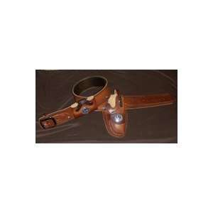  County Sherriff Western Leather Gun Belt Holster & Double 