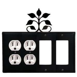 New   Leaf Fan   Double Outlet, Double GFI Electric Cover 