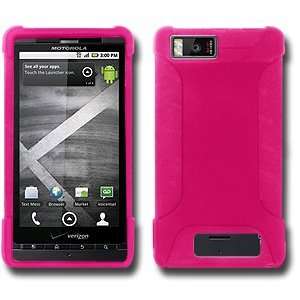  Amzer Silicone Skin Jelly Case Hot Pink For Verizon Motorola Droid X 