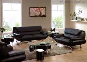 7040 Living Room Sofa Set Contemporary Italian Leather  