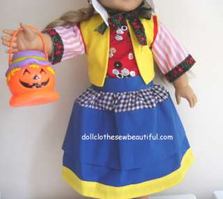Dutch Costume fits American Girl Doll w/ Wooden Shoes!!  