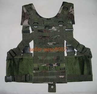 Molle Marine MK2 Tactical Vest Woodland Camo   Airsoft  