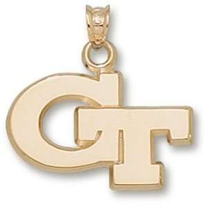  Georgia Tech New GT 5/8 Pendant (Gold Plated): Sports 