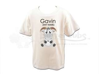 Personalised Childrens/Kids T Shirt  Goat Design  