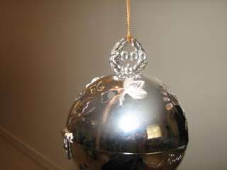 Lenox Peace on Earth 2000 Silver Plate Christmas Ball  
