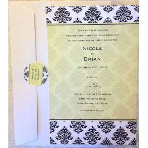   made Wedding Invitations W Envelopes & Seals for Wedding or Any Party
