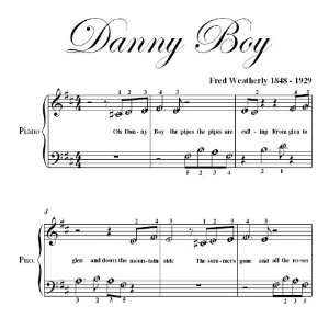    Danny Boy Beginner Piano Sheet Music Traditional Celtic Books