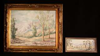 EARLY CALIFORNIA PLEIN AIR OLD LANDSCAPE PAINTING SIGNED FAMOUS ARTIST 