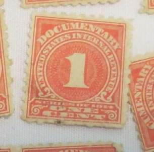 Lot of 24 Documentary Internal Revenue Stock Stamp Series of 1914 1 