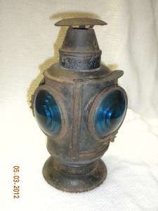Vintage Adlake Lantern Railroad Switch Caboose Lamp Candle Corning 