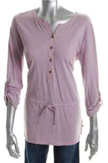 MICHAEL Michael Kors NEW Fashion Basics Purple Stretch Tunic Sale Top 