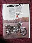 1979 Print Ad Suzuki Motorcycle ~ Canyon Cat, The Perfo