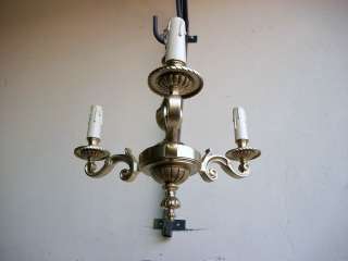 Nice Old French gilded bronze chandelier # 06238  
