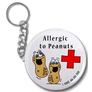  ALLERGIC TO PEANUTS EPIPEN Medical Alert 2.25 inch Button 