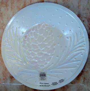 SILVESTRI Pinecone Plate CHRISTMAS Fusion 20077614  