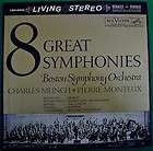 MUNCH, MONTEUX, BSO 8 GREAT SYMPHONIES RCA LIVING STEREO  7 LP BOX SET