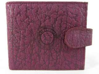 Violet Purple Elephant Skin Leather Bi Fold Mens Clutch Wallet  