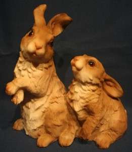Mama Rabbit & Baby Bunny Lawn & Garden Statue 10 high  