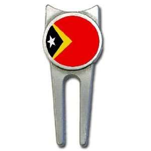 East Timor flag golf divot tool