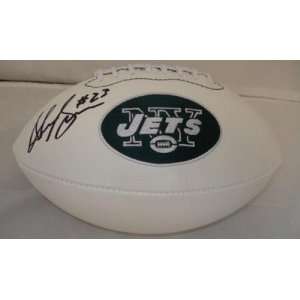 SHONN GREENE Autographed NY Jets Logo Football   Autographed Footballs
