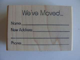 Peddlers Pack  Rubber Stamp Weve Moved..Name Address  