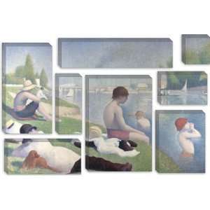  Bathers at Asnieres 1884 by Georges Seurat Canvas Painting 
