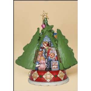   Jim Shore, Toyland Treasures   Christmas Tree Figure: Home & Kitchen