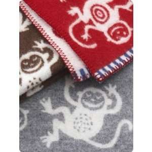  Klippan Monkey Wool Blanket Red