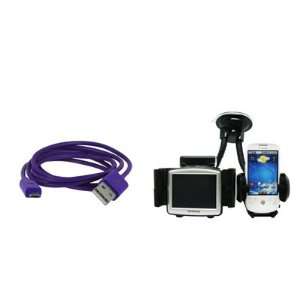   Cable (Purple) + Car Windshield Mounts [EMPIRE Packaging] Electronics