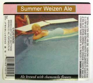 Smuttynose Brewing SUMMER WEIZEN ALE beer label NH 12oz  