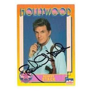 Robert Stack autographed Hollywood Walk of Fame trading card