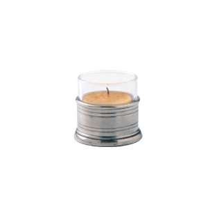  Match Pewter Tea Light Candle Holder with Glass: Home 