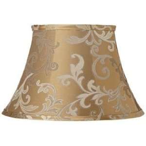  Allspice Brown Floral Scroll Lamp Shade 10x17x11 (Spider 